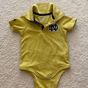 Under Armour Notre Dame Polo Shirt Onesie 3-6 mos